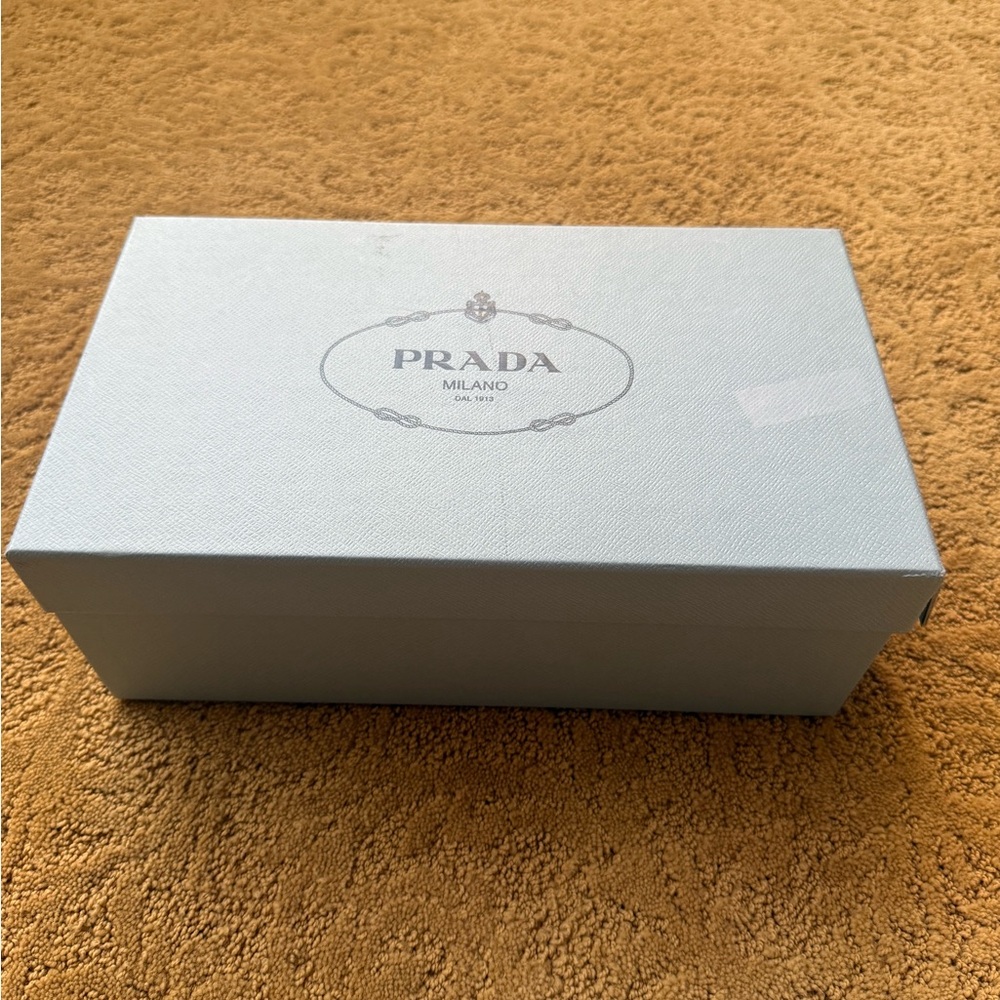 Prada Black Leather Pointed Toe Pump with Bow Accent - Picture 4 of 4